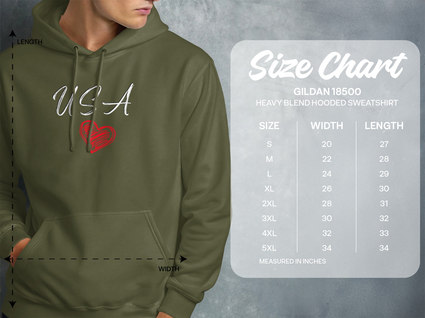 USA Heart Hoodie for Casual and Trendy Style