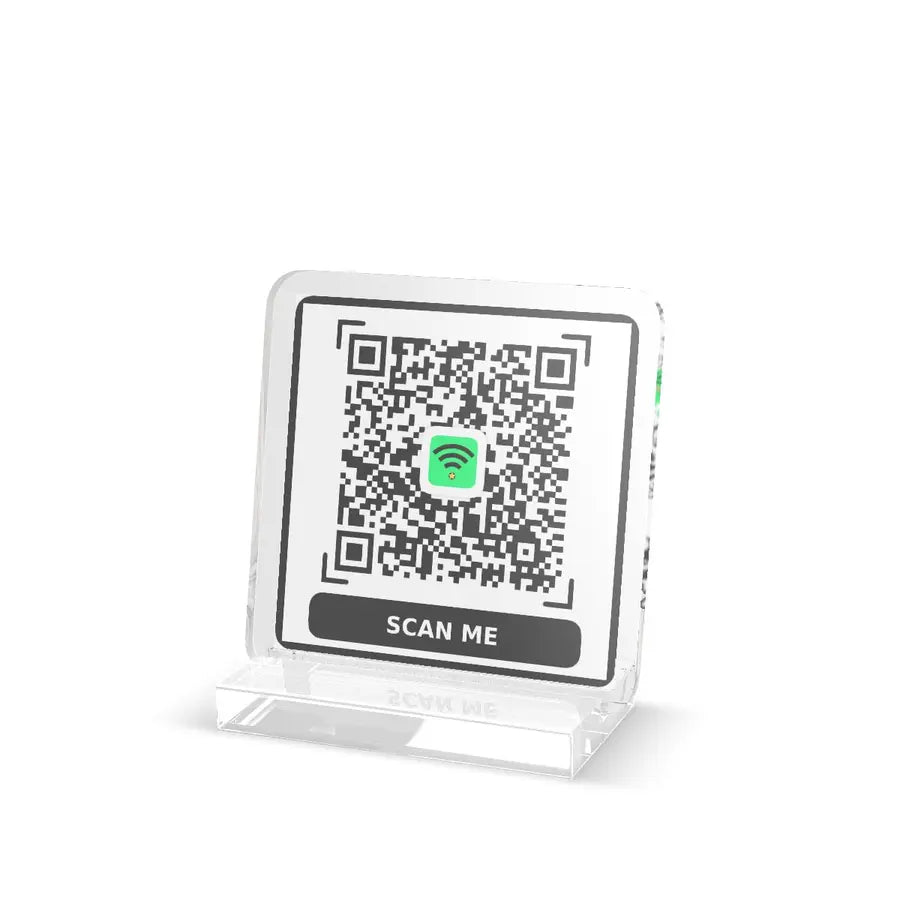 Espositore da Banco QR Code WiFi Ristorante - Sagomato