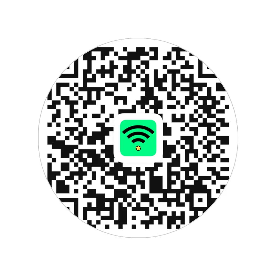 Adesivo QR Code Trasparente per Vetrina - WiFi Gratis Qui