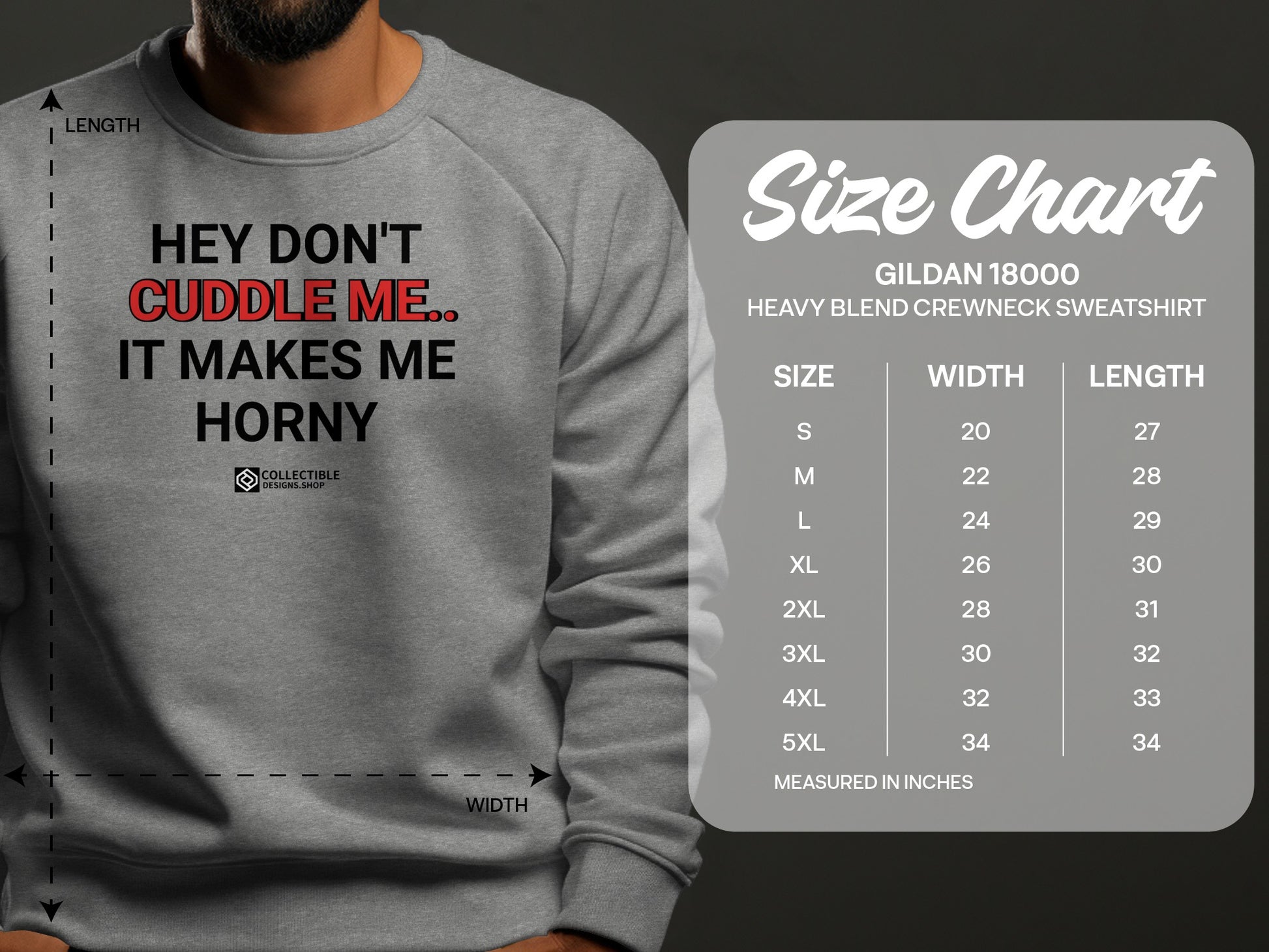 Hey Don't Cuddle Me It Makes Me Horny Sweatshirt