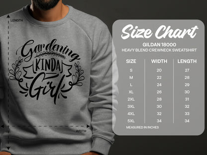 Gardening Kinda Girl Heavy Blend Crewneck Sweatshirt