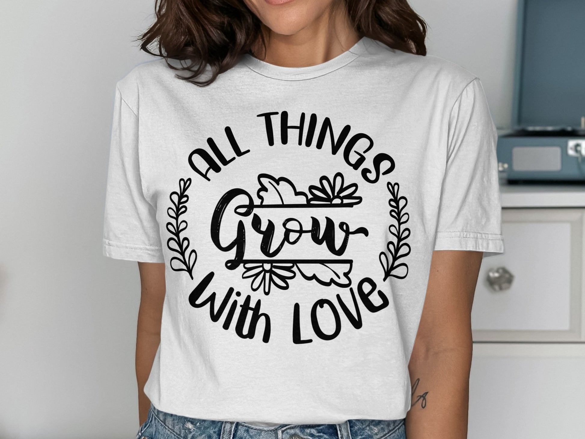 All Things Grow With Love Graphic Tee for Women