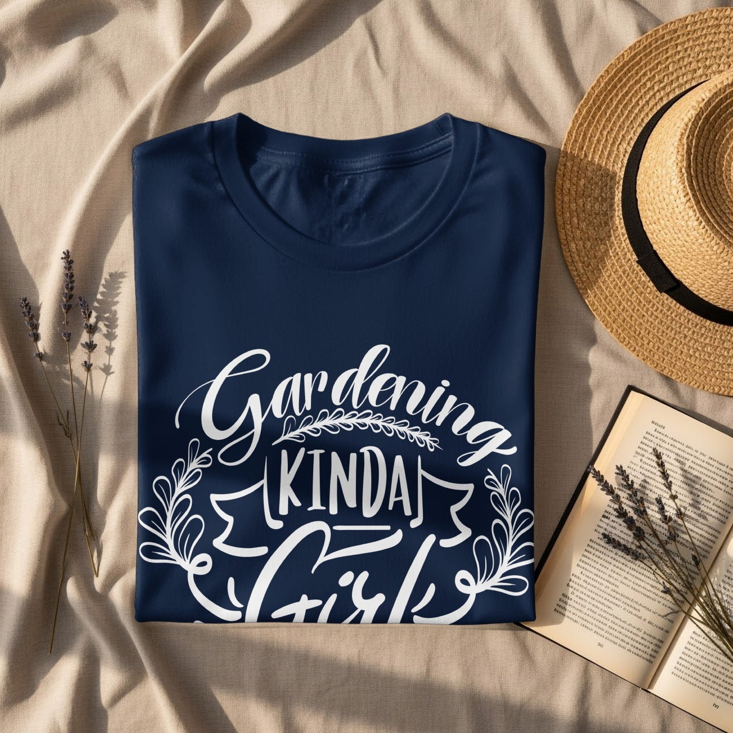 Gardening Kinda Girl Floral Design Graphic Printed T-Shirts