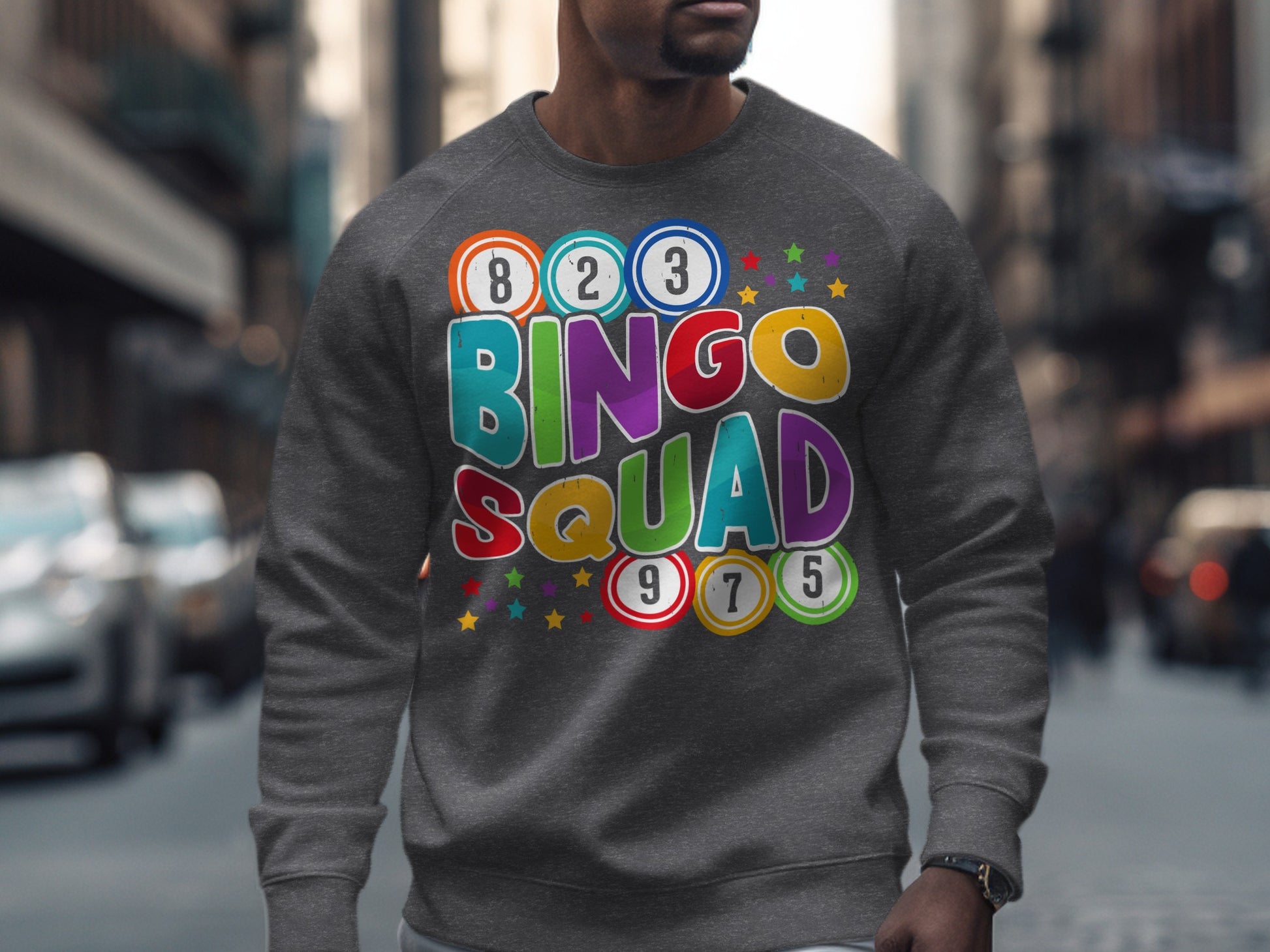Bingo Squad Colorful Sweatshirt for Bingo Lovers