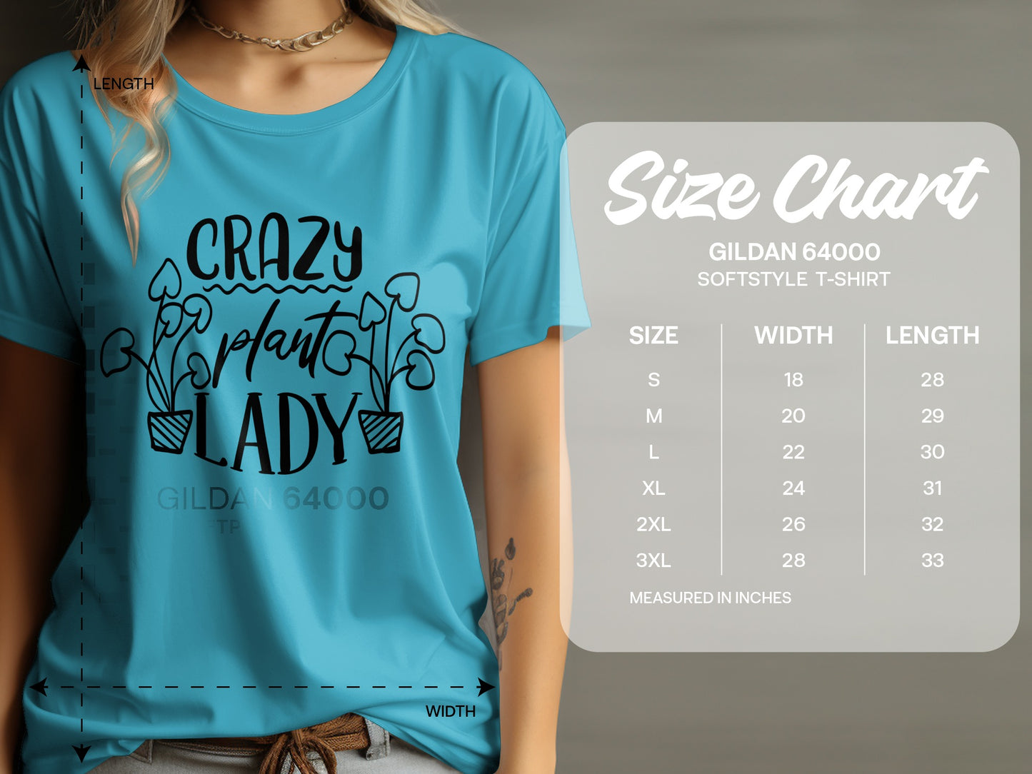 Crazy Plant Lady Gildan 64000 Softstyle T-shirt