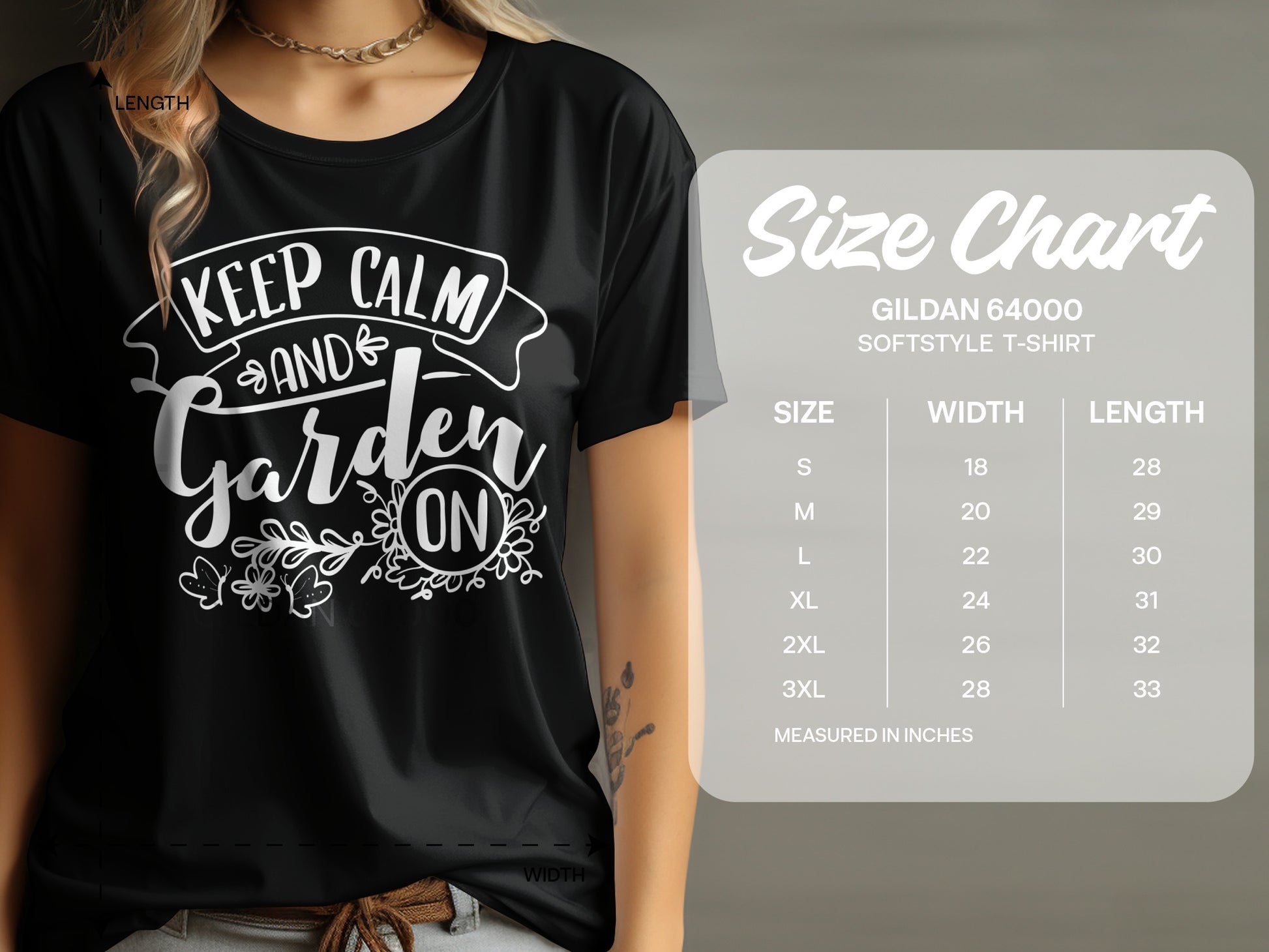 Keep Calm And Garden On Softstyle T-shirt