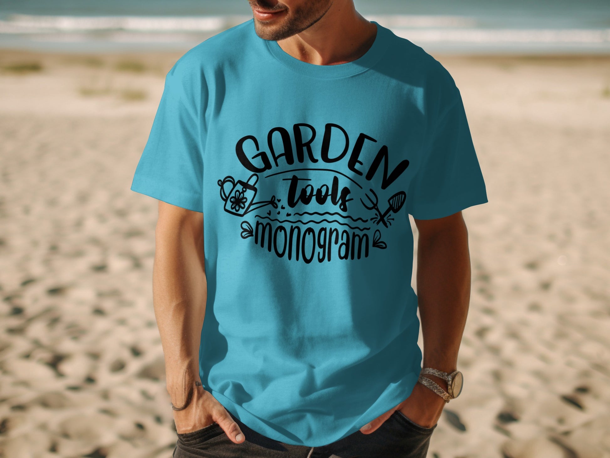Garden Tool Monogram Graphic Tee Shirt
