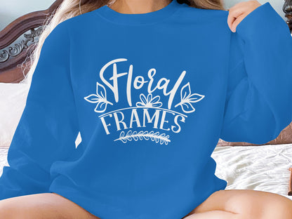 Floral Frames Graphic Sweatshirt