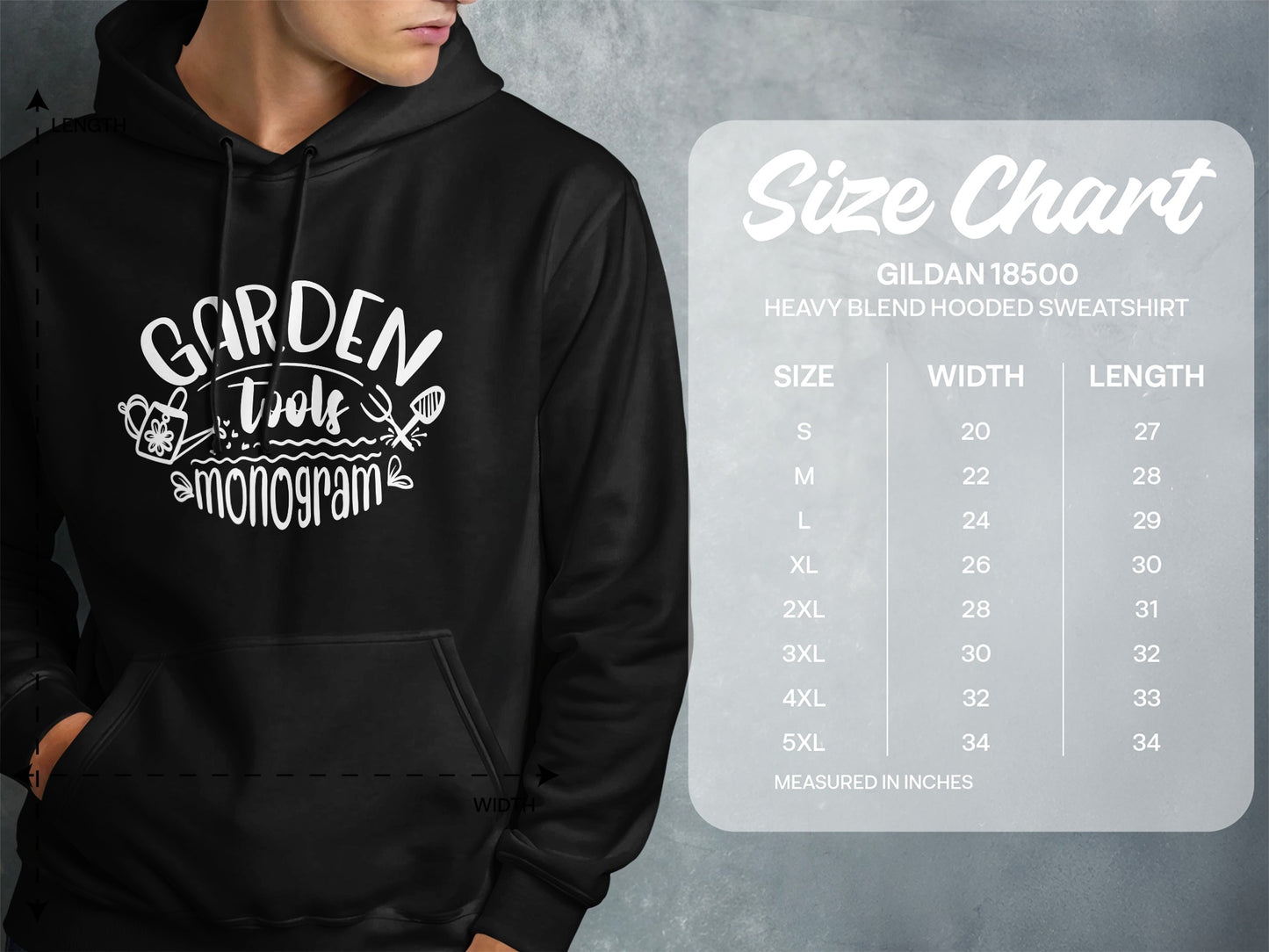 Garden Tools Monogram Heavy Blend Hooded Sweatshirt
