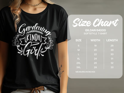 Gardening Kinda Girl with Floral Design T-shirt