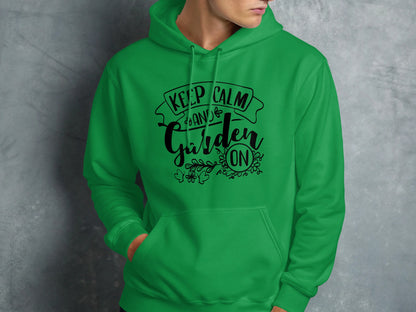 Keep Calm And Garden On Green Hoodie product