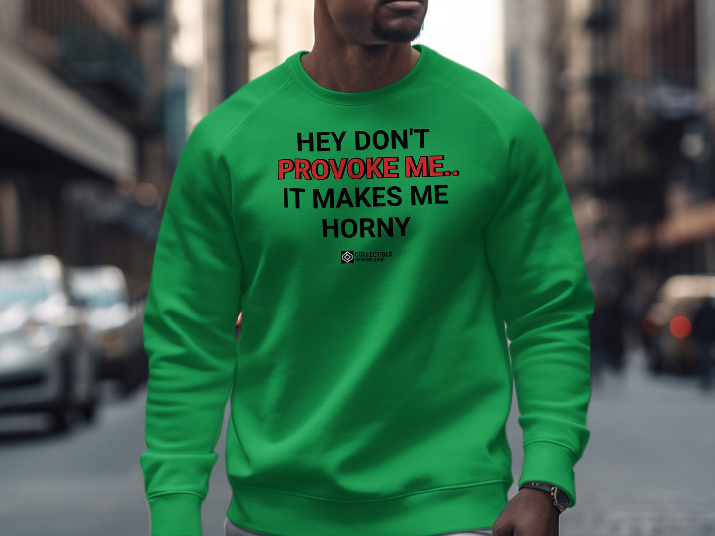 Hey Don't Provoke Me It Makes Me Horny sweatshirt