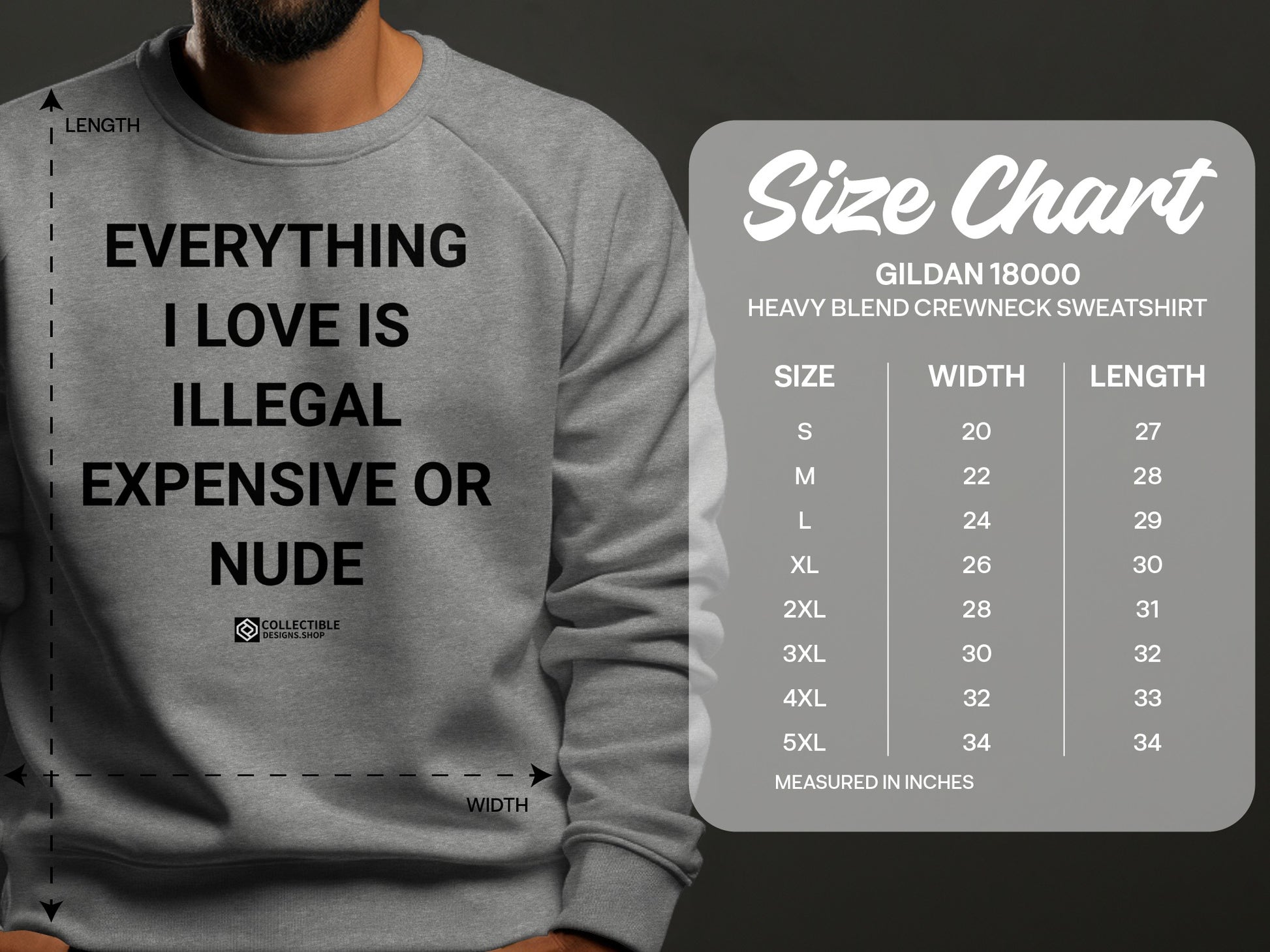 Everything I Love Is Illegal Expensive or Nude sweatshirt