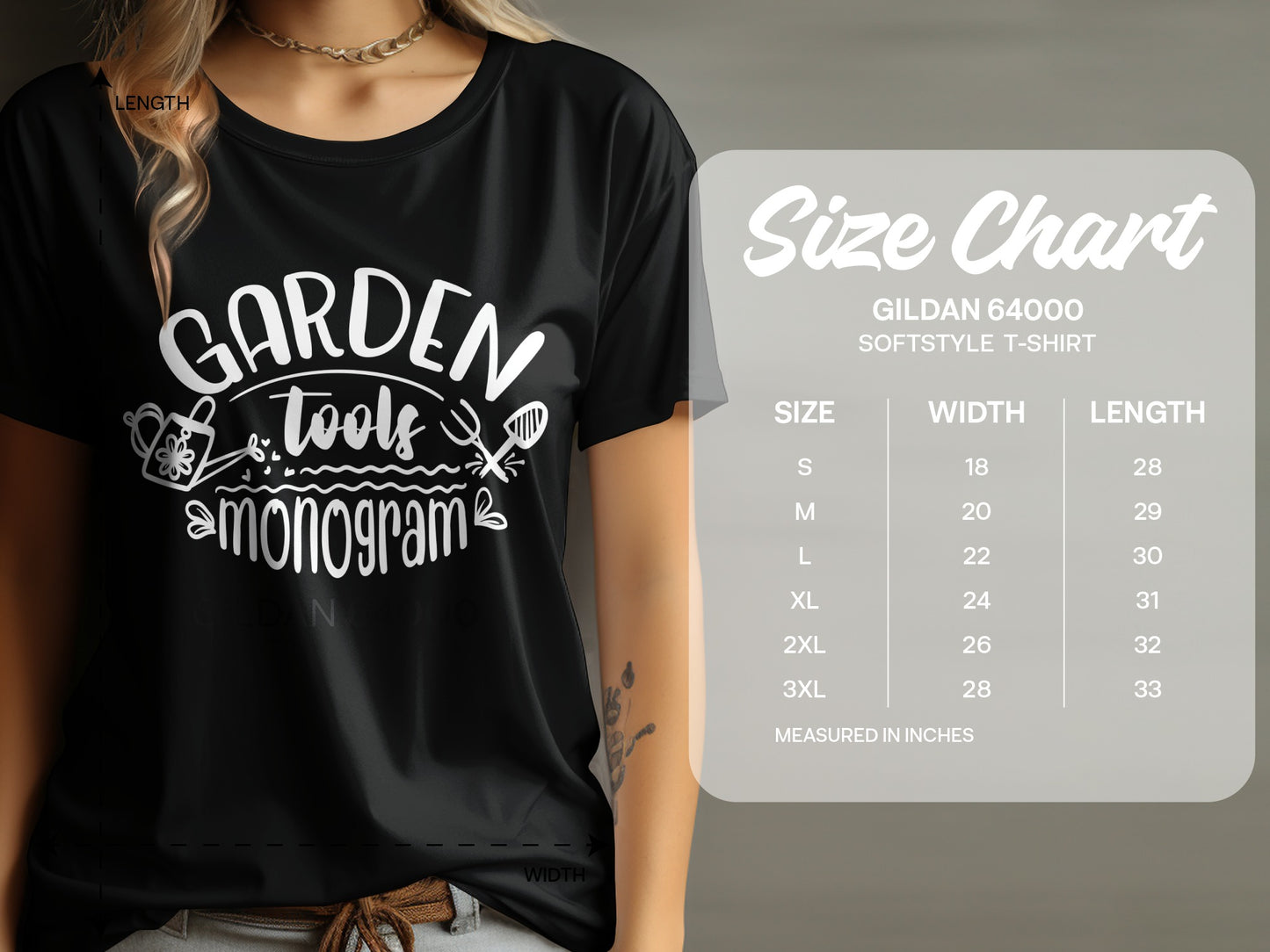 Garden Tools Monogram Softstyle T-shirt