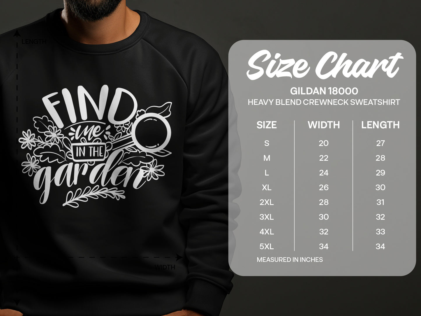 Find Me in the Garden Heavy Blend Crewneck Sweatshirt