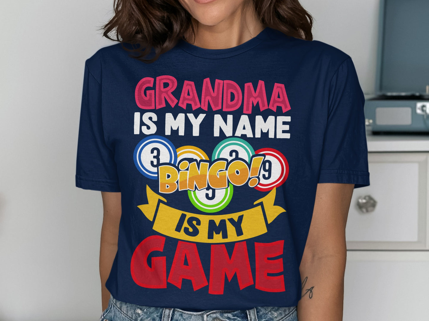 Grandma is my name, bingo is my game t-shirt.