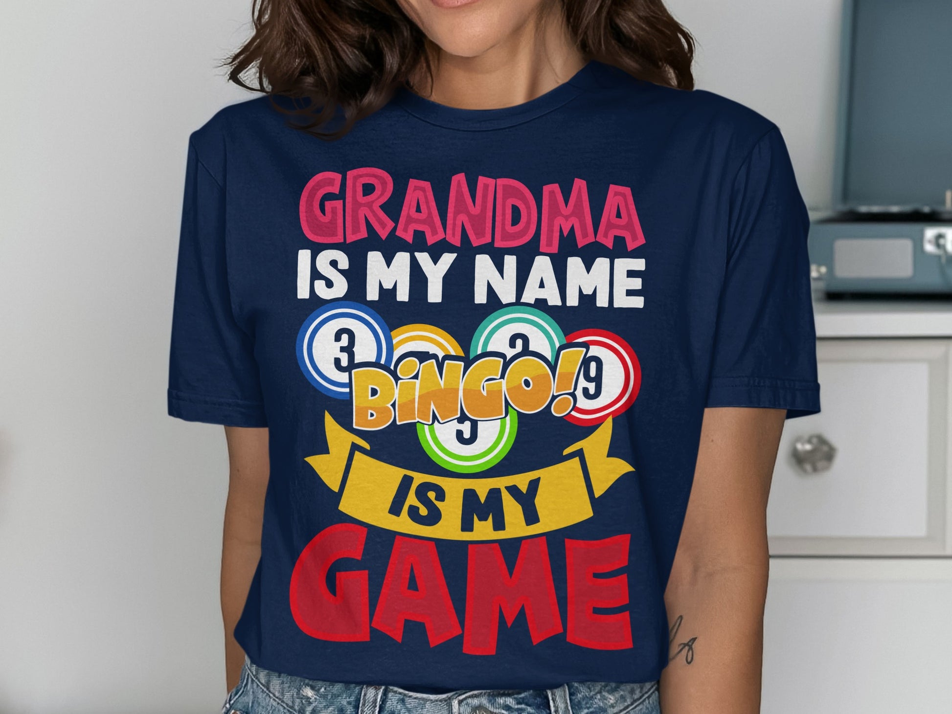 Grandma is my name, bingo is my game t-shirt.