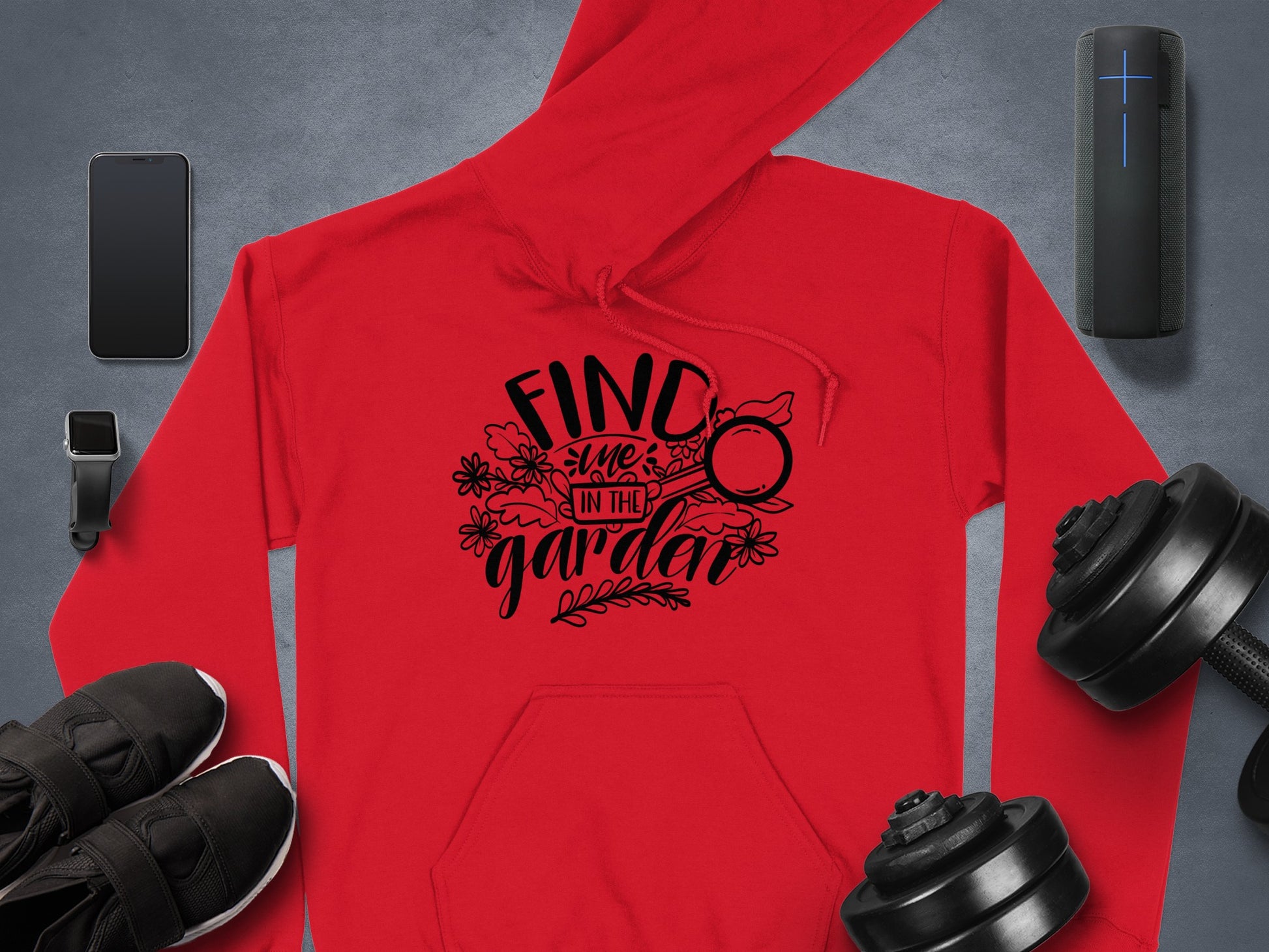 Find Me In The Garden Red Hoodie Product