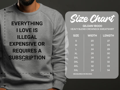 Everything I Love Is Expensive Unisex Sweatshirt