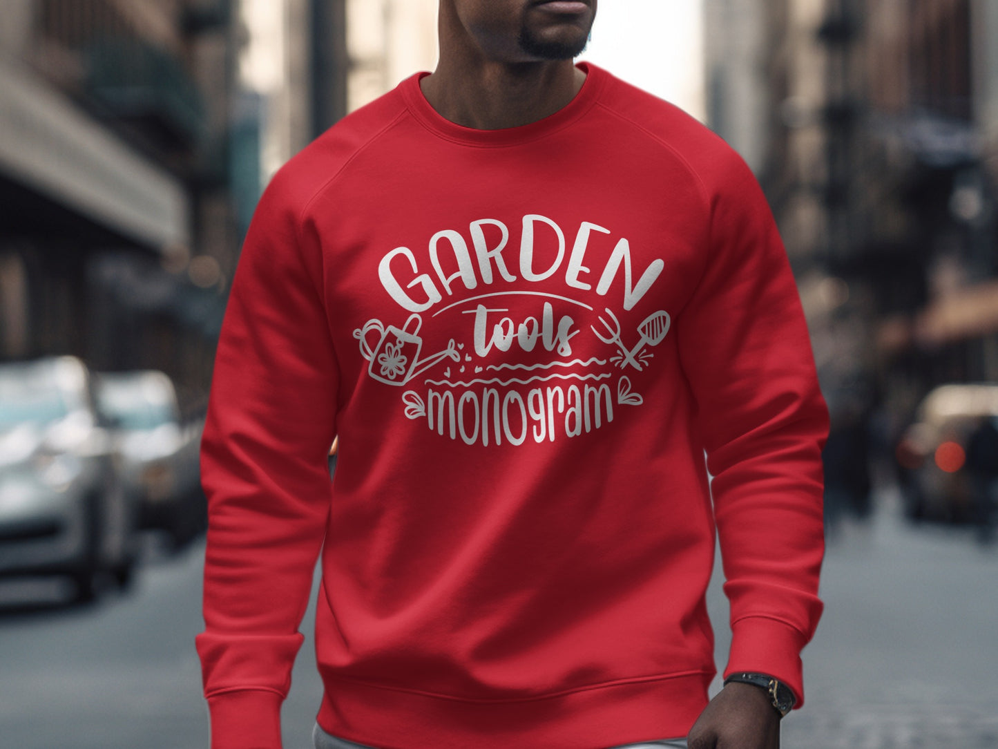 Garden Tools Monogram Design Sweatshirt