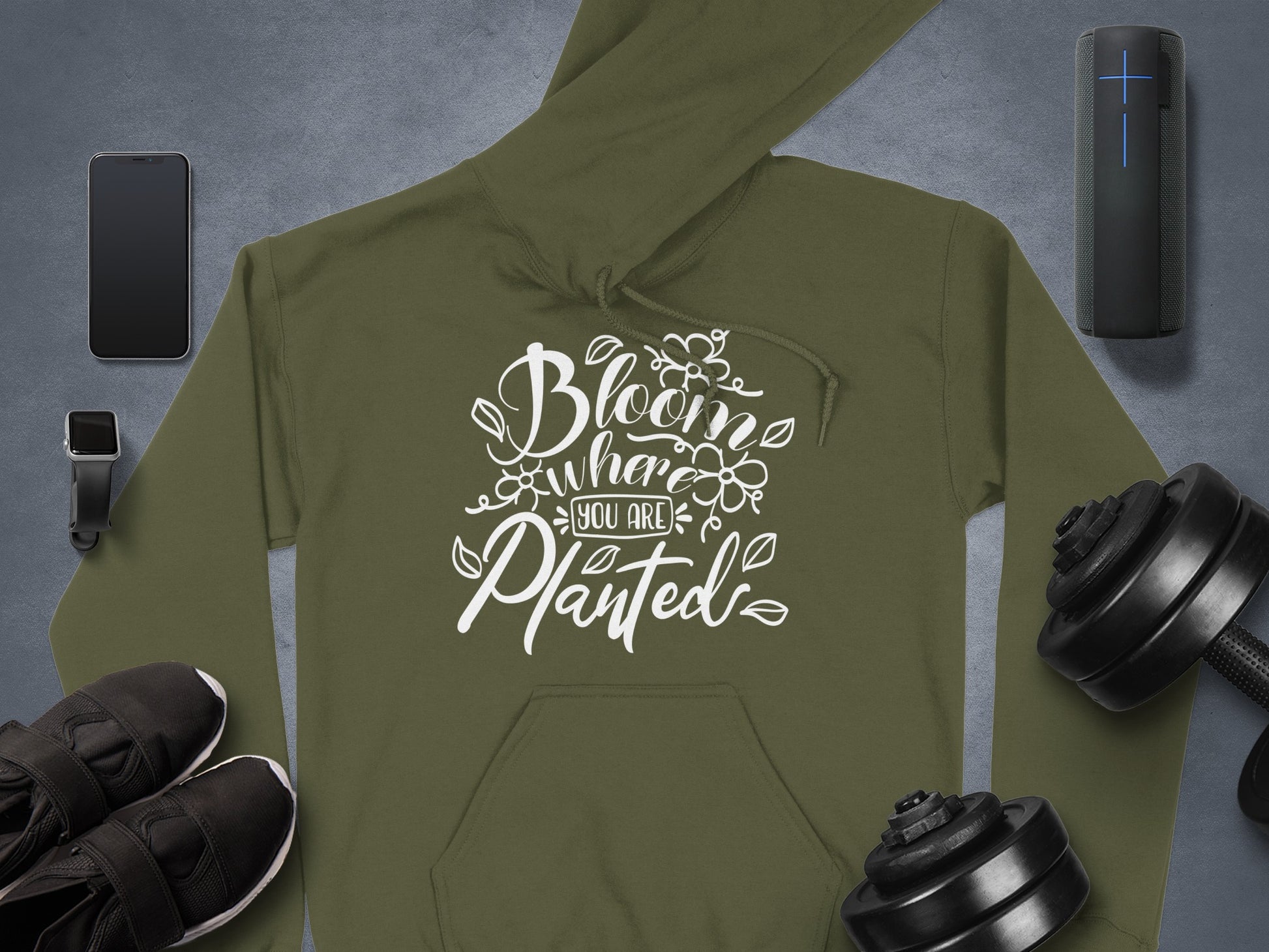 Bloom Where You Are Planted Motivational Hoodie