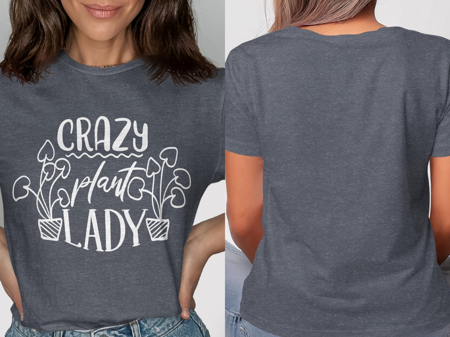 Crazy Plant Lady Graphic Tee Shirt