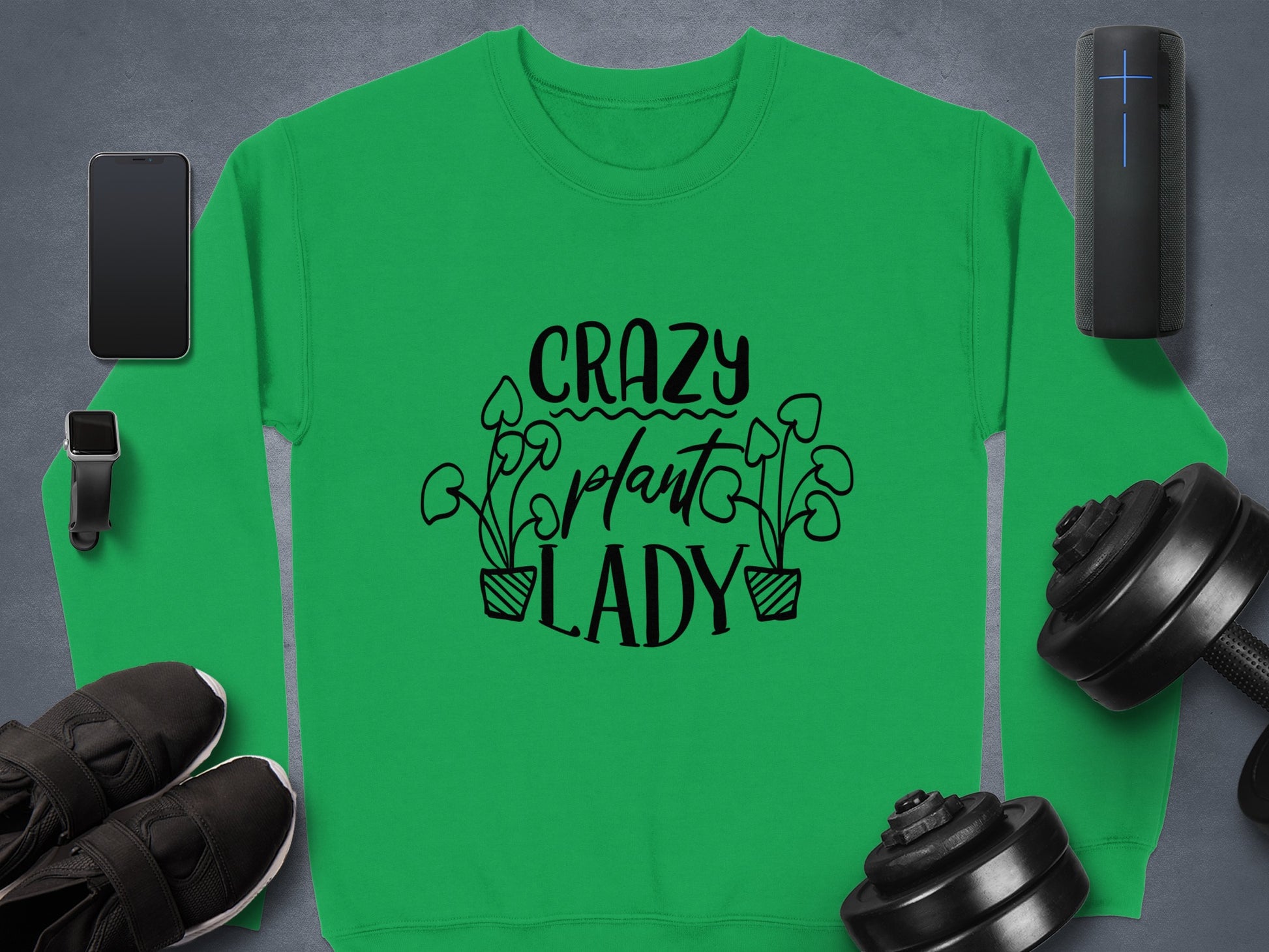 Crazy Plant Lady Graphic Sweatshirt Outfit