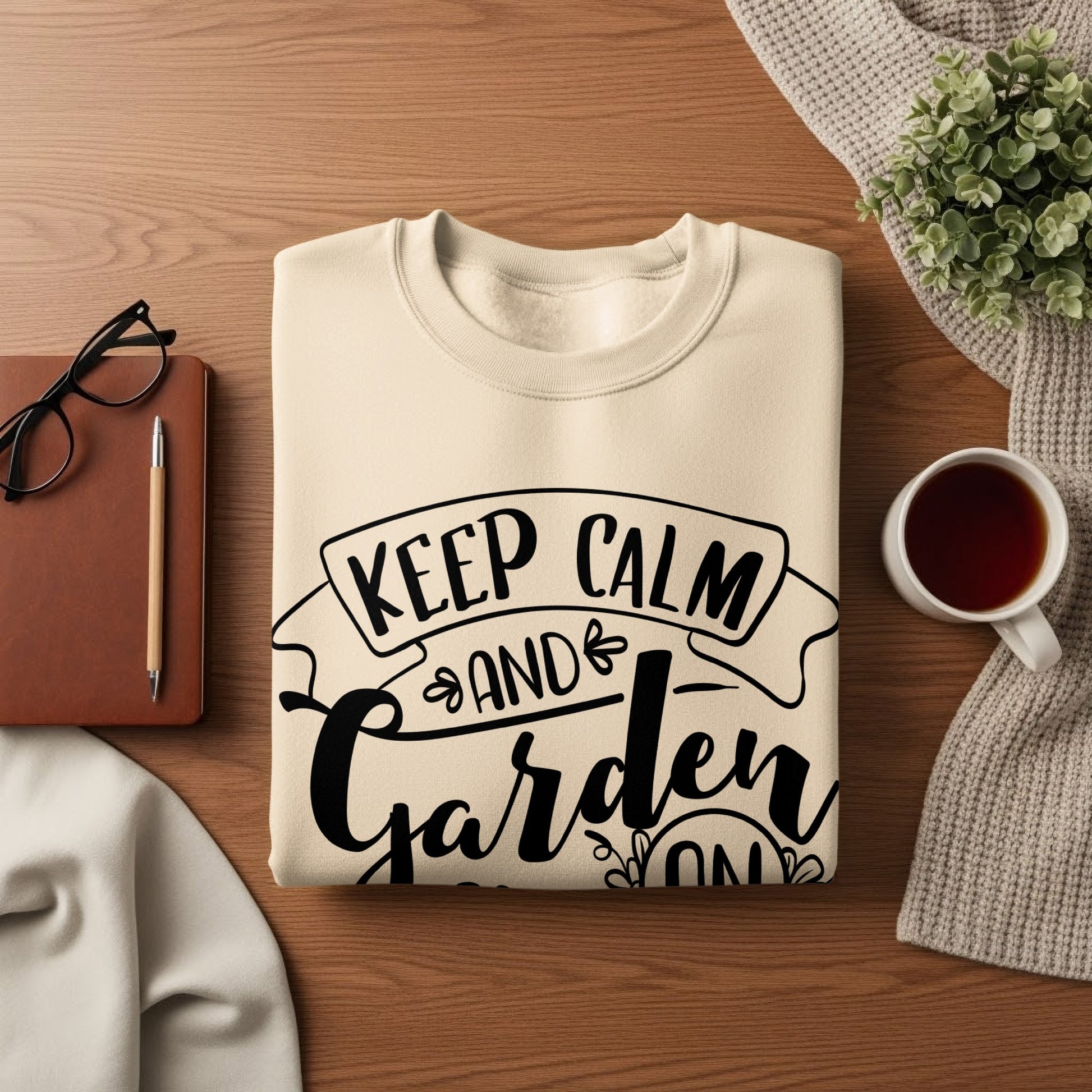 Keep Calm And Garden On Stylish Sweatshirt Product