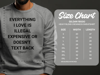 Everything I Love Is Illegal Funny Sweatshirt