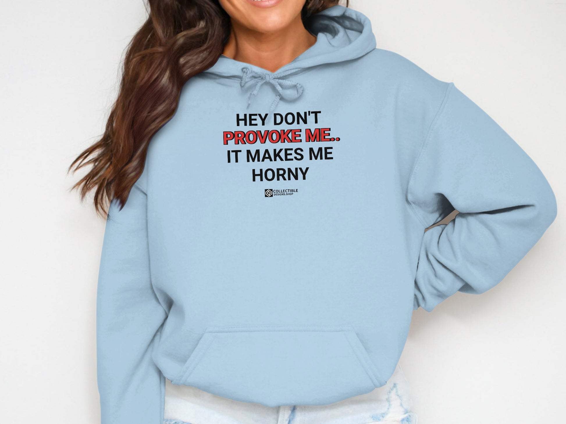 Hey Don't Provoke Me It Makes Me Horny Hoodie
