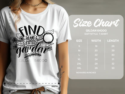 Find Me In The Garden Gildan 64000 Softstyle T-Shirt