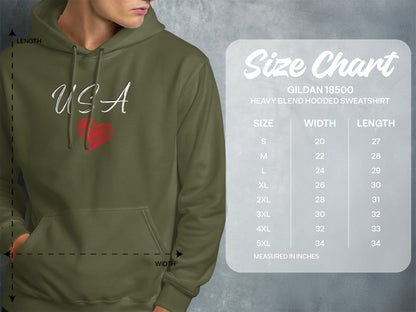 USA Heart Hoodie for Casual and Trendy Style