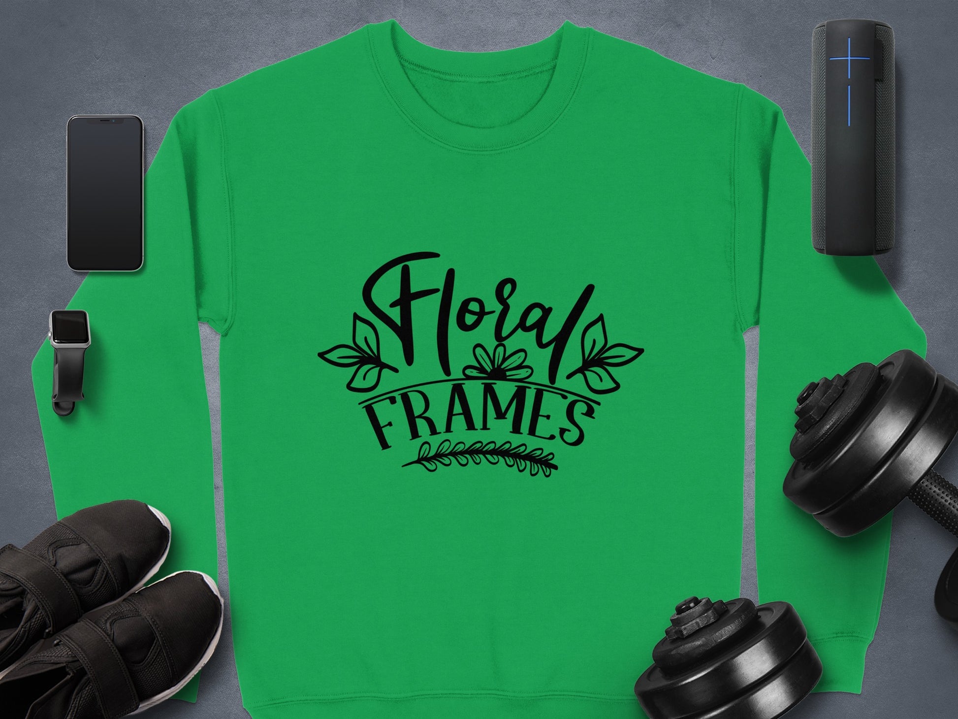 Floral Frames Graphic Sweatshirt for Casual Styling