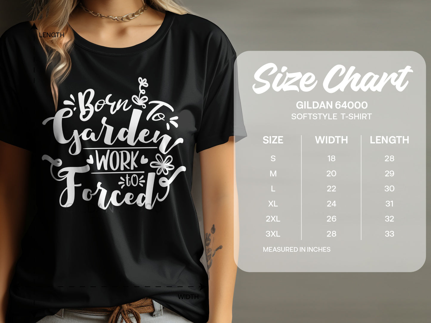 Born to Garden Work to be Forced Softstyle T-shirt