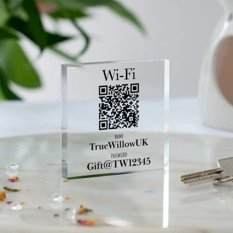 Blocco Acrilico Personalizzato WiFi Password