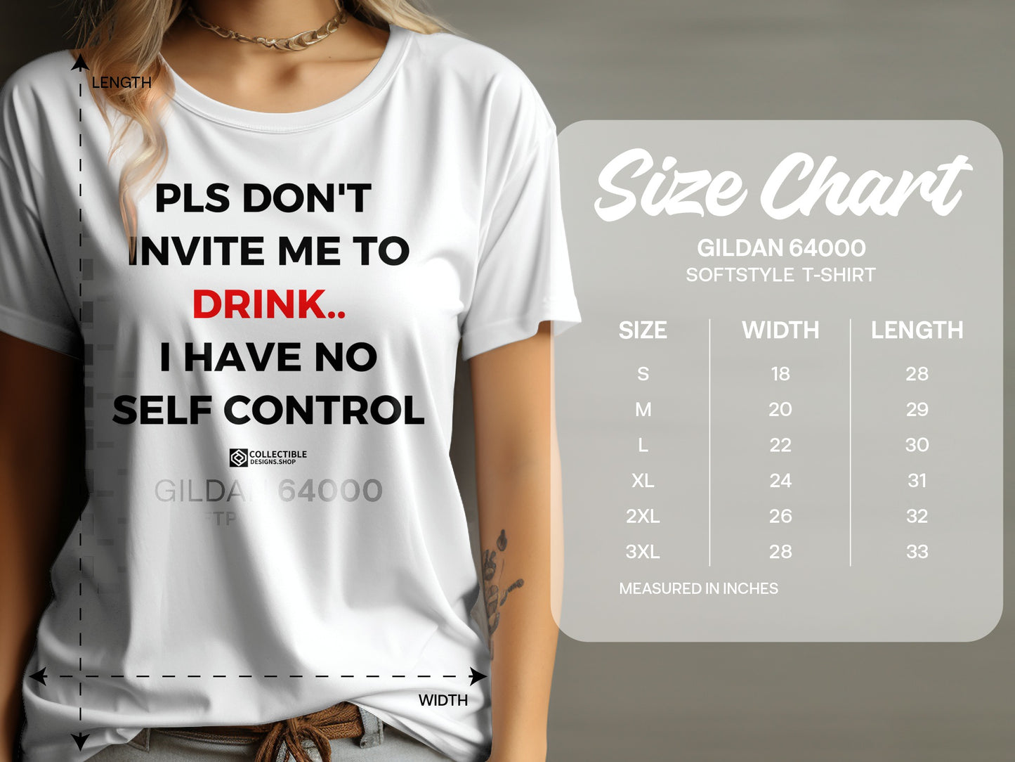 PLS Don't Invite Me To Drink I Have No Self Control T-Shirt