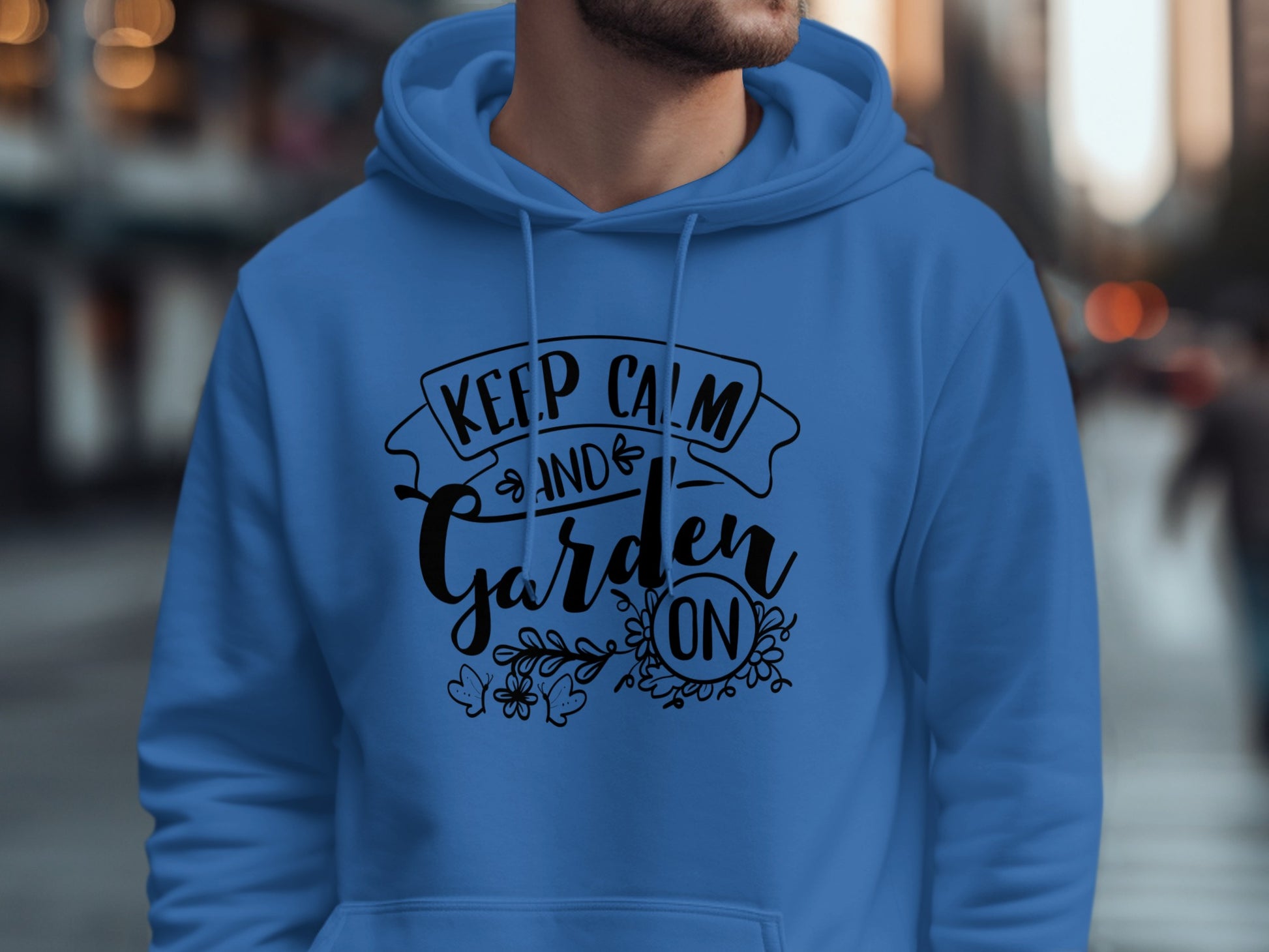 Keep Calm and Garden On Statement Hoodie