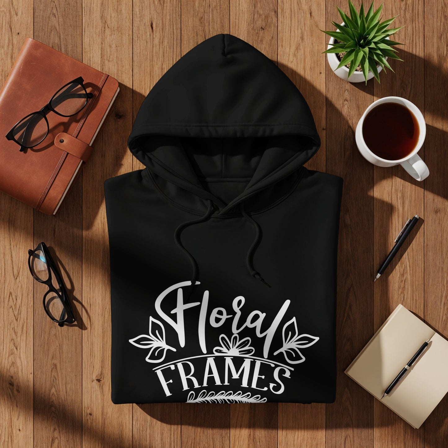 Floral Frames Graphic Hoodie Fashion Apparel