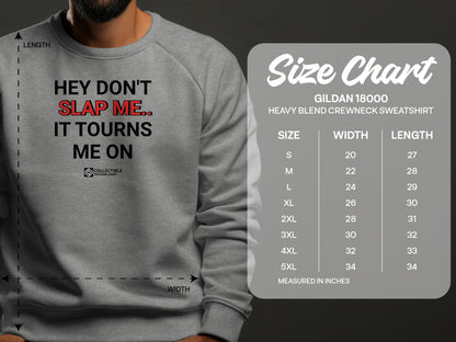 Hey Don't Slap Me It Tourns Me On Sweatshirt