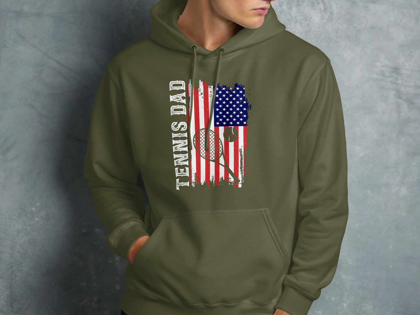 American Flag Tennis Racket T-Shirt, USA Flag Tennis Fan Tee, Tennis Lovers Gift, Patriotic Tennis Shirt, Unique Tennis Design