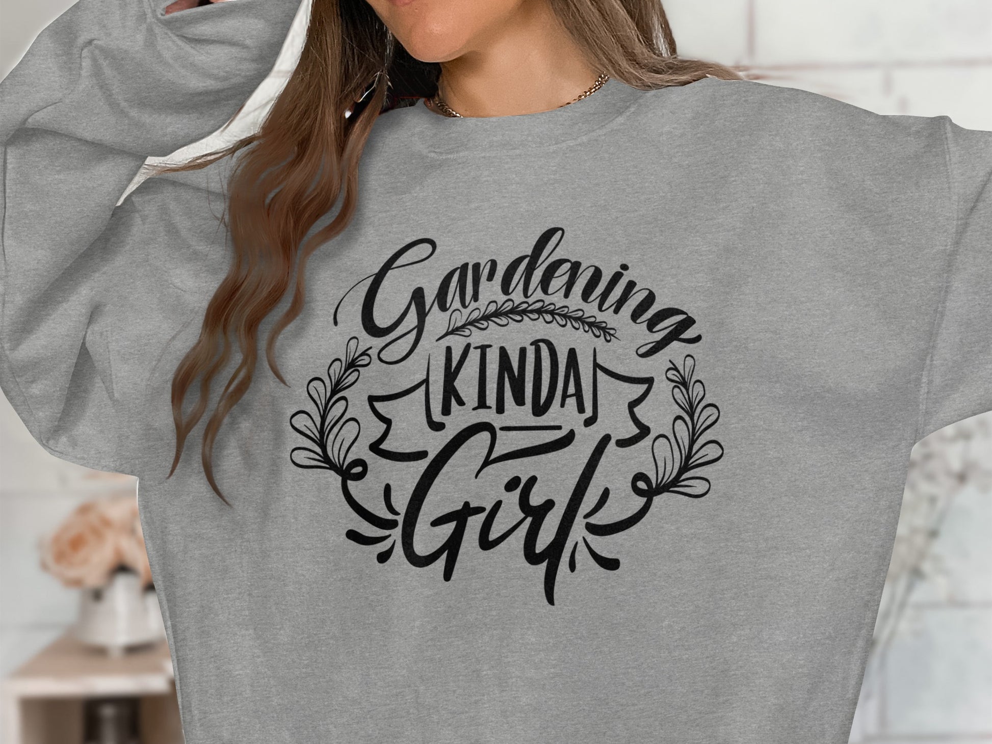 Gardening Kinda Girl Graphic Long Sleeve Shirt