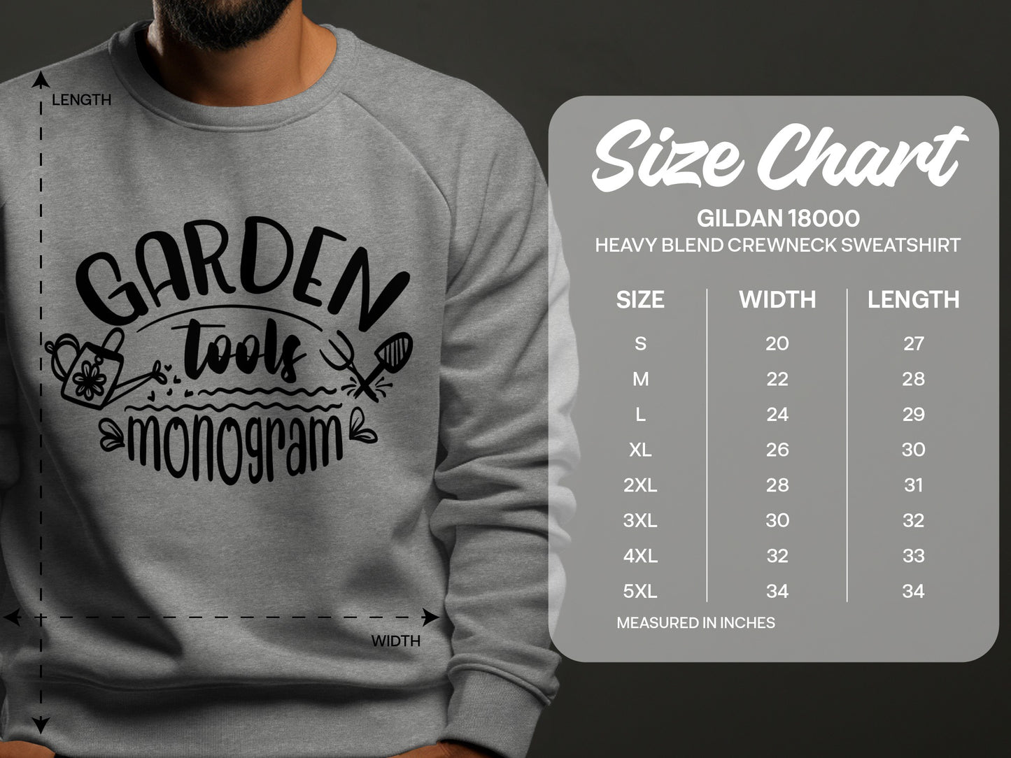 Garden Tools Monogram Heavy Blend Crewneck Sweatshirt