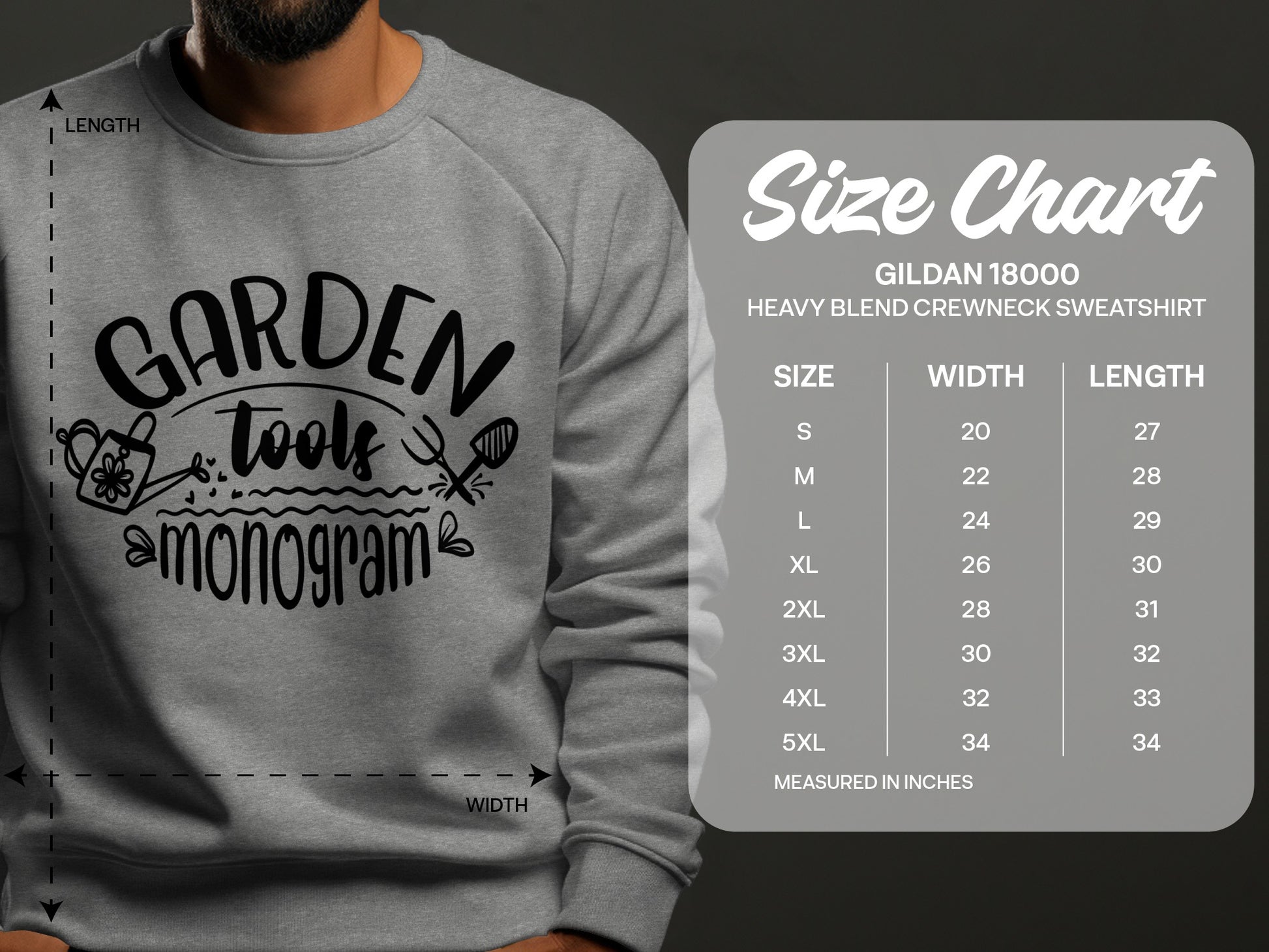 Garden Tools Monogram Heavy Blend Crewneck Sweatshirt