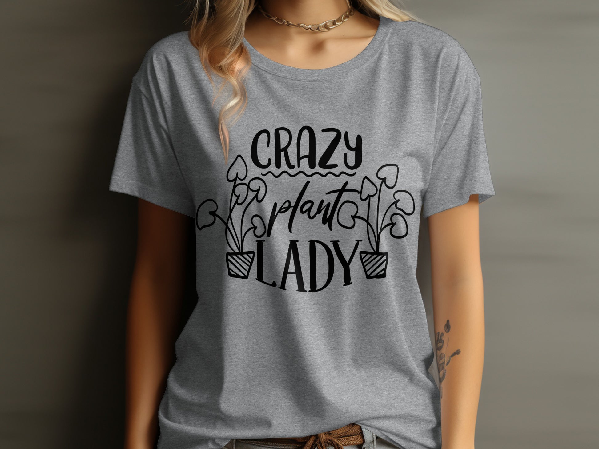 Crazy Plant Lady Fun Graphic Short Sleeve Tee