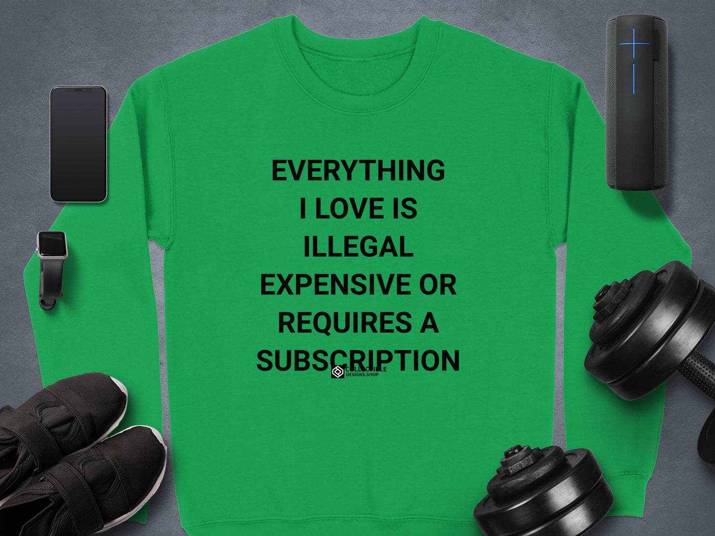 Everything I Love Is Illegal Expensive Sweatshirt