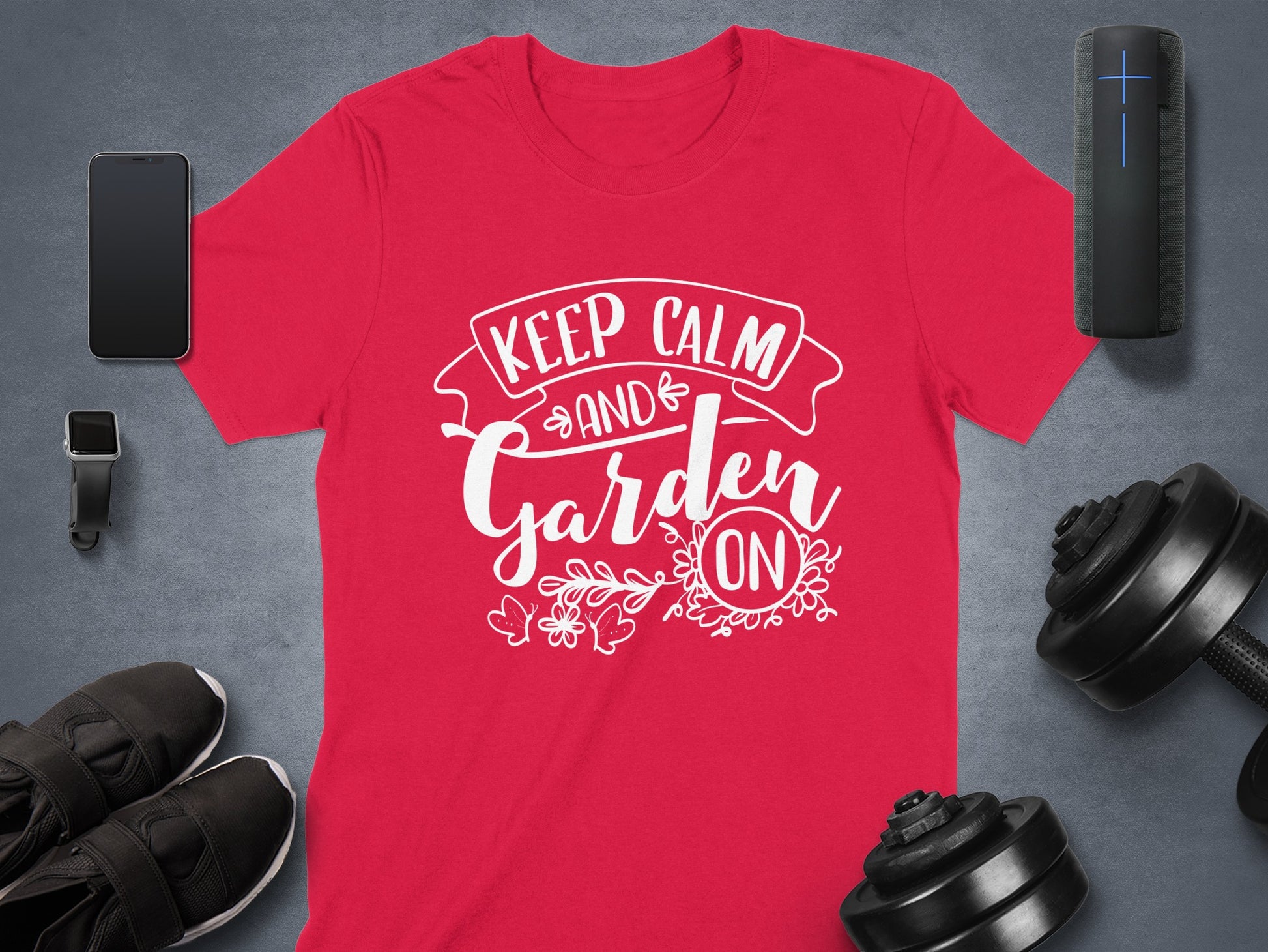 Keep Calm and Garden On Graphic T-shirt