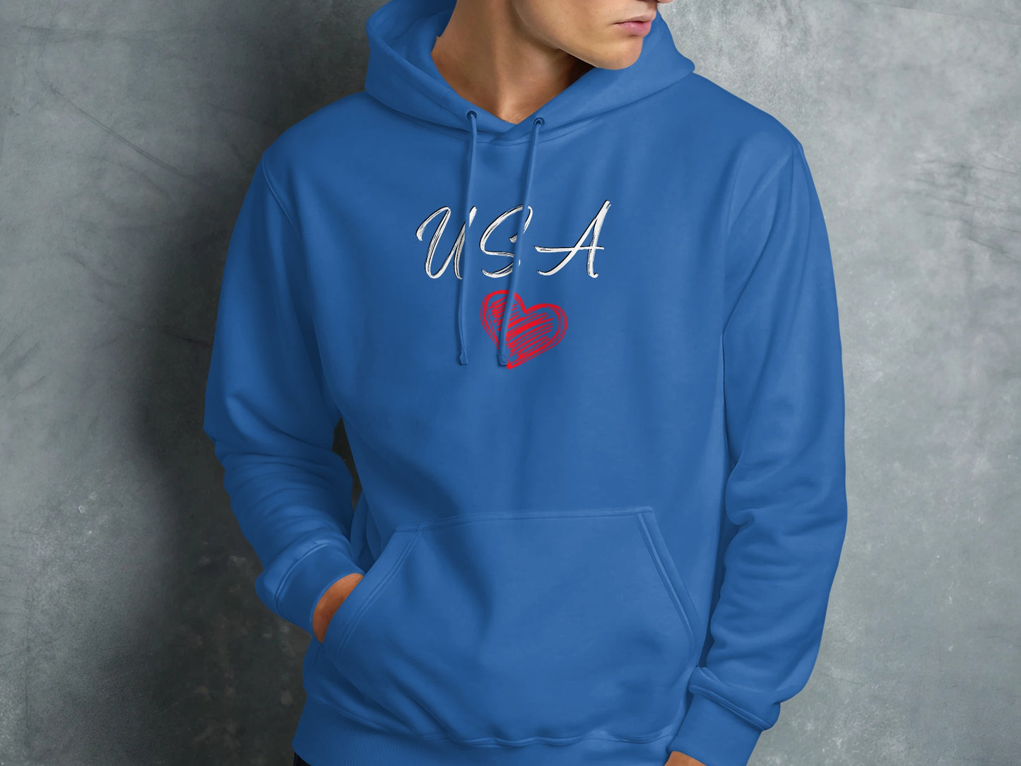 USA Heart Design Hoodie for Casual Stylish Look