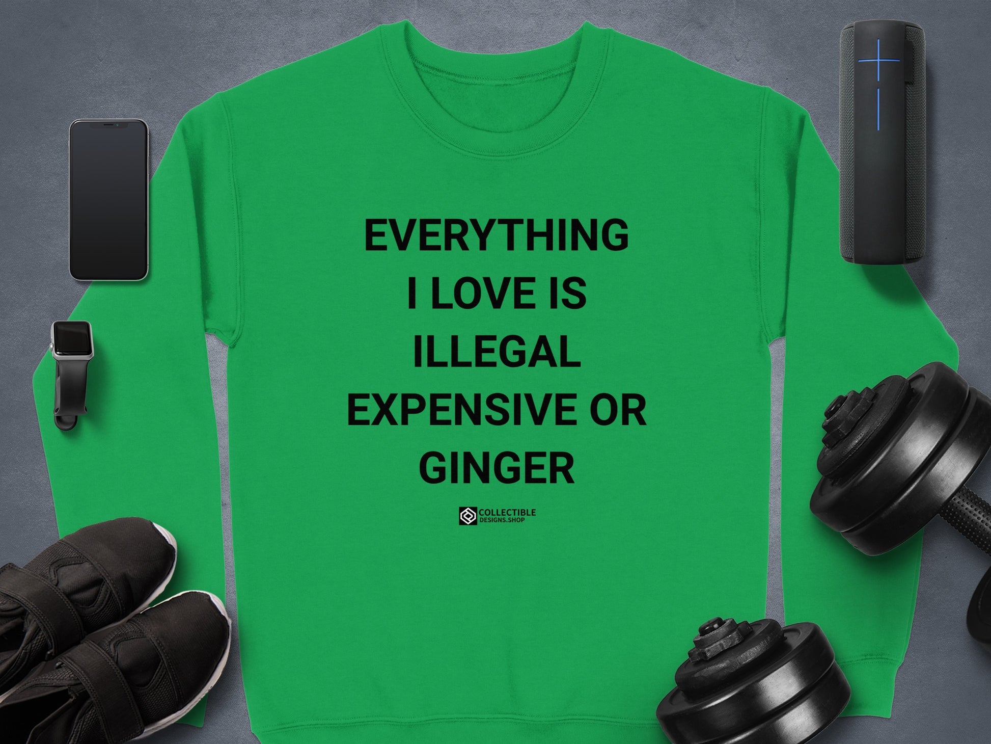 EVERYTHING I LOVE IS ILLEGAL EXPENSIVE OR GINGER apparel