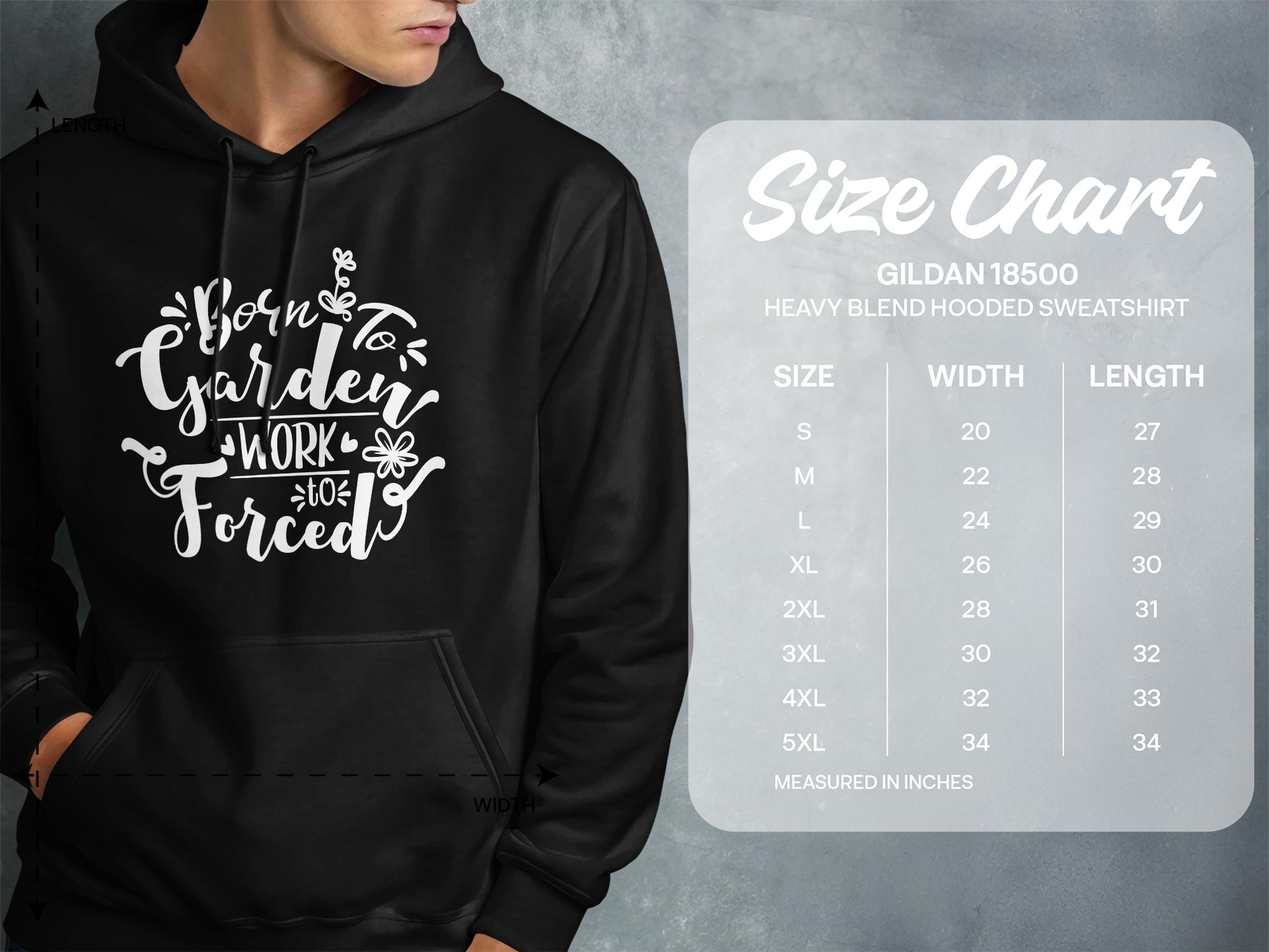 Born To Garden Forced To Work Hooded Sweatshirt