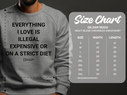 Everything I Love Is Illegal Strict Diet Sweatshirt